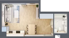 1 pokój, mieszkanie 29,79 m², piętro 2, oferta nr A/22, Kijowska 17, Warszawa, Praga Północ, Szmulki, ul. Kijowska 17