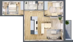 3 pokoje, mieszkanie 70,37 m², piętro 2, oferta nr B/83, Kijowska 17, Warszawa, Praga Północ, Szmulki, ul. Kijowska 17