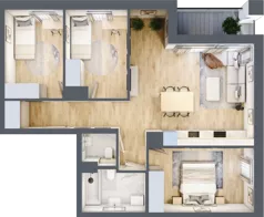 4 pokoje, mieszkanie 73,19 m², piętro 5, oferta nr B/107, Kijowska 17, Warszawa, Praga Północ, Szmulki, ul. Kijowska 17
