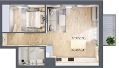 2 pokoje, mieszkanie 46,48 m², piętro 1, oferta nr C/136, Kijowska 17, Warszawa, Praga Północ, Szmulki, ul. Kijowska 17