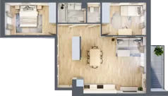 3 pokoje, mieszkanie 68,52 m², piętro 2, oferta nr C/140, Kijowska 17, Warszawa, Praga Północ, Szmulki, ul. Kijowska 17