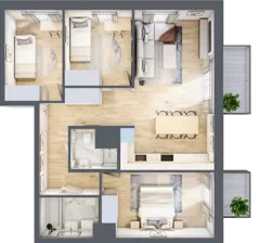 4 pokoje, mieszkanie 73,82 m², piętro 7, oferta nr C/186, Kijowska 17, Warszawa, Praga Północ, Szmulki, ul. Kijowska 17