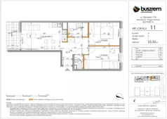 3 pokoje, mieszkanie 53,32 m², piętro 1, oferta nr 11, Kijowska 17A, Warszawa, Praga Północ, ul. Kijowska 17A