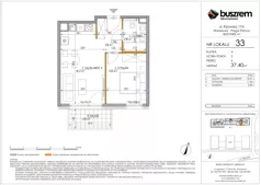 2 pokoje, mieszkanie 37,40 m², piętro 4, oferta nr 33, Kijowska 17A, Warszawa, Praga Północ, ul. Kijowska 17A