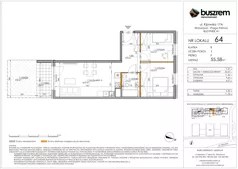 3 pokoje, mieszkanie 55,58 m², parter, oferta nr 64, Kijowska 17A, Warszawa, Praga Północ, ul. Kijowska 17A