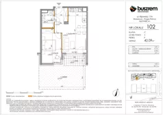 2 pokoje, mieszkanie 42,09 m², parter, oferta nr 102, Kijowska 17A, Warszawa, Praga Północ, ul. Kijowska 17A