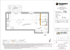 1 pokój, mieszkanie 37,76 m², piętro 1, oferta nr 106, Kijowska 17A, Warszawa, Praga Północ, ul. Kijowska 17A