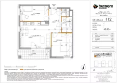 3 pokoje, mieszkanie 58,80 m², piętro 1, oferta nr 112, Kijowska 17A, Warszawa, Praga Północ, ul. Kijowska 17A