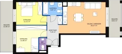 3 pokoje, mieszkanie 65,86 m², piętro 1, oferta nr A1, Dom Hygge Twin, Warszawa, Mokotów, Sielce, ul. Bobrowiecka 4B