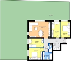 5 pokoi, mieszkanie 94,35 m², parter, oferta nr J.M.0.02, Sereno Park, Łódź, Widzew, Stoki, ul. Listopadowa 91-95