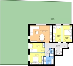 5 pokoi, mieszkanie 94,35 m², parter, oferta nr K.M.0.02, Sereno Park, Łódź, Widzew, Stoki, ul. Listopadowa 91-95