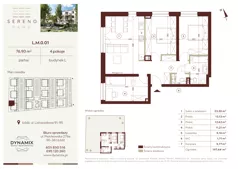4 pokoje, mieszkanie 76,90 m², parter, oferta nr L.M.0.01, Sereno Park, Łódź, Widzew, Stoki, ul. Listopadowa 91-95