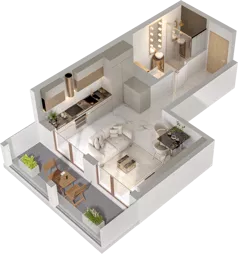 1 pokój, mieszkanie 27,86 m², piętro 6, oferta nr A/A7-4-49, Gemini G-7, Kielce, Centrum, ul. Górna 7