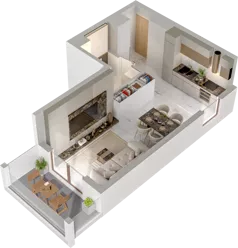 1 pokój, mieszkanie 31,23 m², piętro 8, oferta nr A/A9-3-66, Gemini G-7, Kielce, Centrum, ul. Górna 7