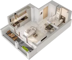 1 pokój, mieszkanie 31,34 m², piętro 9, oferta nr B/B10-6-173, Gemini G-7, Kielce, Centrum, ul. Górna 7
