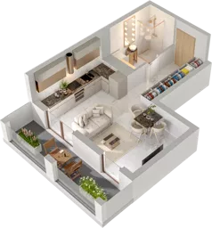 1 pokój, mieszkanie 30,65 m², piętro 10, oferta nr B/B11-5-182, Gemini G-7, Kielce, Centrum, ul. Górna 7
