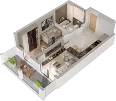 2 pokoje, mieszkanie 36,60 m², piętro 5, oferta nr A/A6-6-42, Gemini G-7, Kielce, Centrum, ul. Górna 7