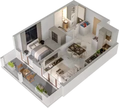 2 pokoje, mieszkanie 42,24 m², piętro 5, oferta nr A/A6-7-43, Gemini G-7, Kielce, Centrum, ul. Górna 7