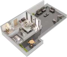 2 pokoje, mieszkanie 37,07 m², piętro 1, oferta nr B/B2-9-96, Gemini G-7, Kielce, Centrum, ul. Górna 7