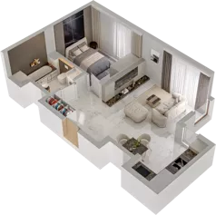 2 pokoje, mieszkanie 44,22 m², piętro 9, oferta nr B/B10-3-170, Gemini G-7, Kielce, Centrum, ul. Górna 7
