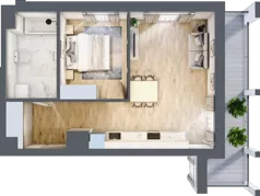 2 pokoje, mieszkanie 45,34 m², piętro 2, oferta nr A/A3-9-18, Gemini G-7, Kielce, Centrum, ul. Górna 7