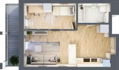 2 pokoje, mieszkanie 36,76 m², piętro 3, oferta nr A/A4-5-23, Gemini G-7, Kielce, Centrum, ul. Górna 7