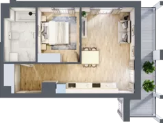 2 pokoje, mieszkanie 45,34 m², piętro 3, oferta nr A/A4-9-27, Gemini G-7, Kielce, Centrum, ul. Górna 7