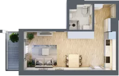 1 pokój, mieszkanie 31,23 m², piętro 5, oferta nr A/A6-3-39, Gemini G-7, Kielce, Centrum, ul. Górna 7