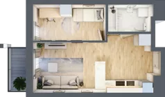 2 pokoje, mieszkanie 36,75 m², piętro 9, oferta nr A/A10-5-76, Gemini G-7, Kielce, Centrum, ul. Górna 7