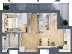 2 pokoje, mieszkanie 44,22 m², piętro 1, oferta nr B/B2-3-90, Gemini G-7, Kielce, Centrum, ul. Górna 7