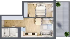 2 pokoje, mieszkanie 38,73 m², piętro 1, oferta nr B/B2-5-92, Gemini G-7, Kielce, Centrum, ul. Górna 7