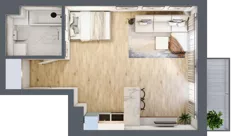 1 pokój, mieszkanie 39,53 m², piętro 2, oferta nr B/B3-6-103, Gemini G-7, Kielce, Centrum, ul. Górna 7
