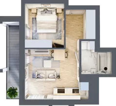 2 pokoje, mieszkanie 34,24 m², piętro 4, oferta nr B/B5-1-118, Gemini G-7, Kielce, Centrum, ul. Górna 7