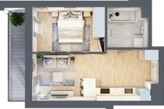 2 pokoje, mieszkanie 35,63 m², piętro 5, oferta nr B/B6-10-137, Gemini G-7, Kielce, Centrum, ul. Górna 7
