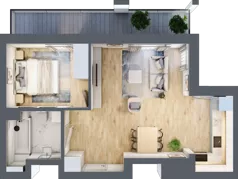2 pokoje, mieszkanie 44,22 m², piętro 5, oferta nr B/B6-3-130, Gemini G-7, Kielce, Centrum, ul. Górna 7