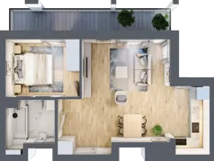2 pokoje, mieszkanie 44,22 m², piętro 7, oferta nr B/B8-3-150, Gemini G-7, Kielce, Centrum, ul. Górna 7