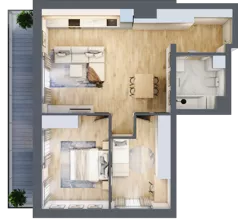 3 pokoje, mieszkanie 65,45 m², piętro 8, oferta nr B/B9-8-165, Gemini G-7, Kielce, Centrum, ul. Górna 7