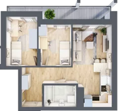 3 pokoje, mieszkanie 45,48 m², piętro 9, oferta nr B/B10-2-169, Gemini G-7, Kielce, Centrum, ul. Górna 7