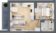 2 pokoje, mieszkanie 37,07 m², piętro 9, oferta nr B/B10-9-176, Gemini G-7, Kielce, Centrum, ul. Górna 7