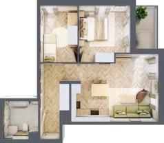 3 pokoje, mieszkanie 54,93 m², piętro 2, oferta nr A-21, Podgórki Tynieckie, Kraków, Dębniki, Sidzina, ul. Podgórki Tynieckie