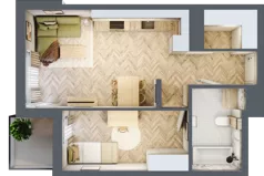 2 pokoje, mieszkanie 43,64 m², parter, oferta nr A-4, Podgórki Tynieckie, Kraków, Dębniki, Sidzina, ul. Podgórki Tynieckie