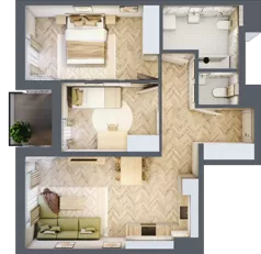 3 pokoje, mieszkanie 60,94 m², piętro 2, oferta nr A-19, Podgórki Tynieckie, Kraków, Dębniki, Sidzina, ul. Podgórki Tynieckie