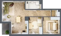 3 pokoje, mieszkanie 61,11 m², piętro 1, oferta nr A-9, Podgórki Tynieckie, Kraków, Dębniki, Sidzina, ul. Podgórki Tynieckie