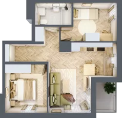 3 pokoje, mieszkanie 46,91 m², parter, oferta nr A-7, Podgórki Tynieckie, Kraków, Dębniki, Sidzina, ul. Podgórki Tynieckie