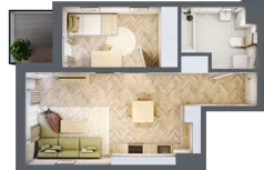 2 pokoje, mieszkanie 39,60 m², piętro 1, oferta nr A-11, Podgórki Tynieckie, Kraków, Dębniki, Sidzina, ul. Podgórki Tynieckie