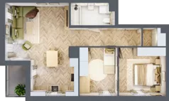 3 pokoje, mieszkanie 61,11 m², parter, oferta nr A-1, Podgórki Tynieckie, Kraków, Dębniki, Sidzina, ul. Podgórki Tynieckie