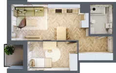 2 pokoje, mieszkanie 39,11 m², parter, oferta nr B-4, Podgórki Tynieckie, Kraków, Dębniki, Sidzina, ul. Podgórki Tynieckie