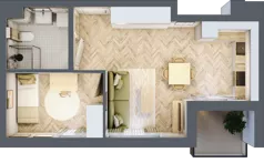 2 pokoje, mieszkanie 37,91 m², parter, oferta nr B-9, Podgórki Tynieckie, Kraków, Dębniki, Sidzina, ul. Podgórki Tynieckie