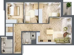 4 pokoje, mieszkanie 73,50 m², piętro 2, oferta nr B-25, Podgórki Tynieckie, Kraków, Dębniki, Sidzina, ul. Podgórki Tynieckie