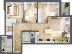 4 pokoje, mieszkanie 73,50 m², piętro 1, oferta nr B-16, Podgórki Tynieckie, Kraków, Dębniki, Sidzina, ul. Podgórki Tynieckie